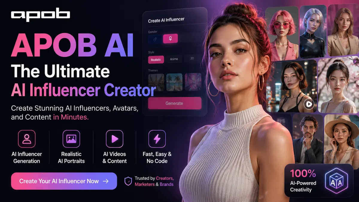 APOB AI virtual influencer creation platform