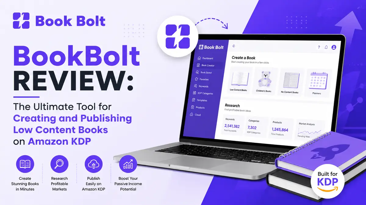 BookBolt platform dashboard for Amazon KDP